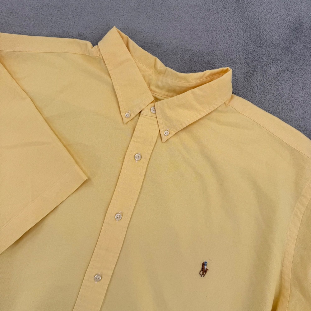 Polo Ralph Lauren Oxford Button Down Shirt Big & Tall Men 4XB Yellow Cotton NWT